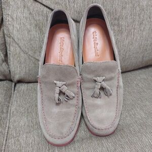 Rockport Men's Gray Suede Leather Tassel Loafers Size 10M Stain & Water Resistan